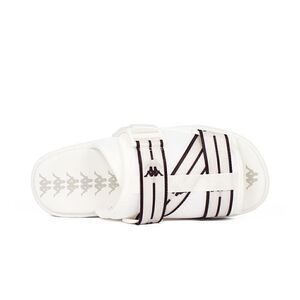 Kappa Authentic Jpn Mitel Slides Sz 7.5 Womens White Black Unisex